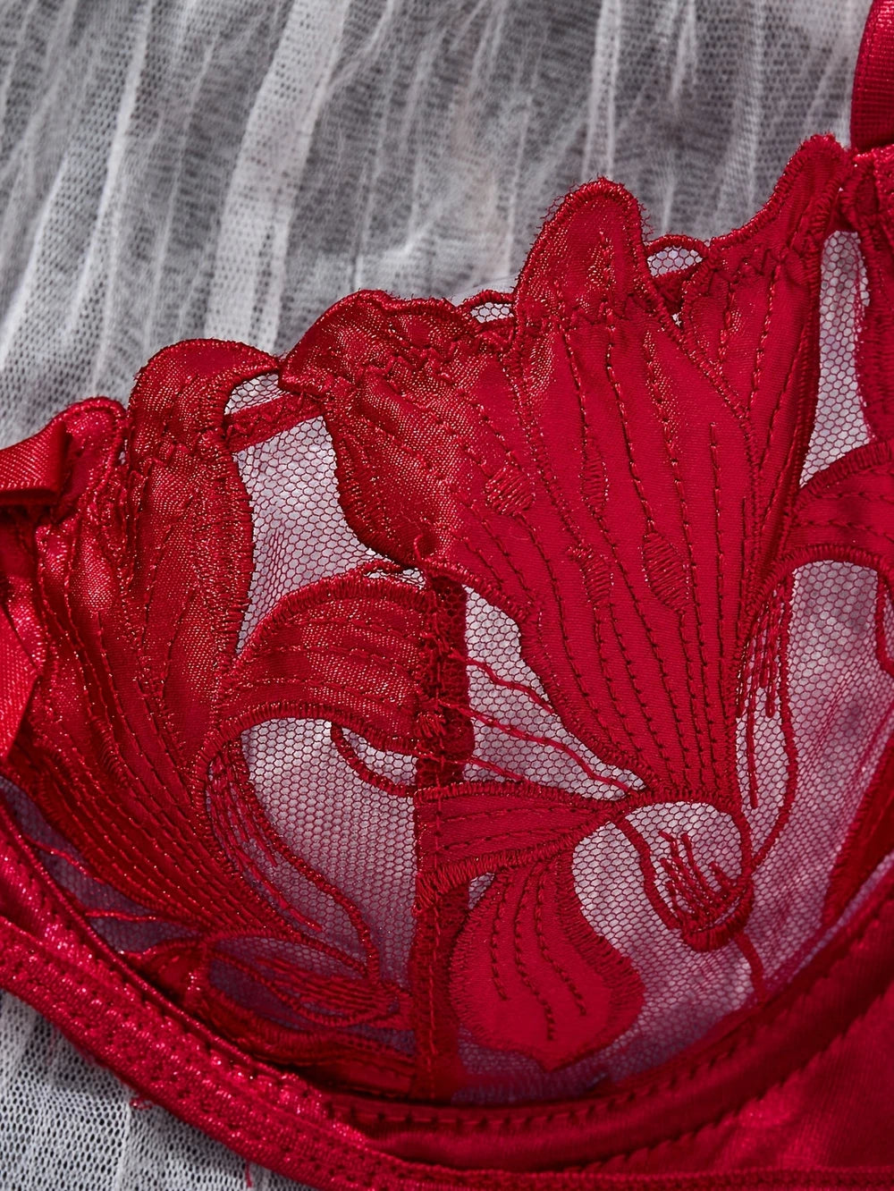 Broderat sexigt underklädeset